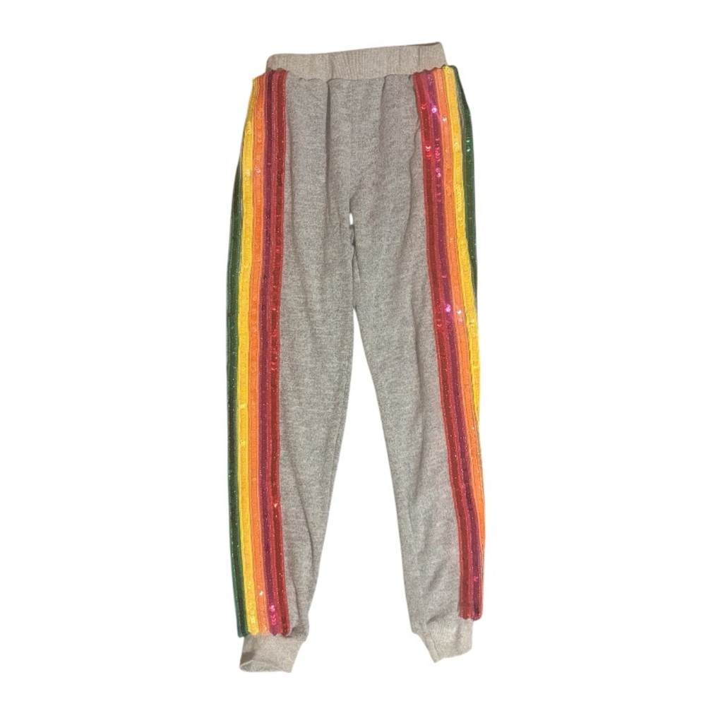 Lola + the Boys Sequin Rainbow Joggers - Picture 3 of 5